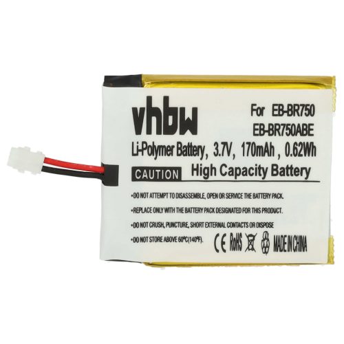 VHBW Smartwatch Akku EB-BR750, EB-BR750ABE - 170 mAh 3,7 V Li-Polymer