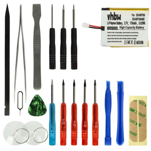 VHBW Smartwatch Akku EB-BR750, EB-BR750ABE - 170 mAh 3,7 V Li-Polymer