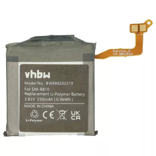 VHBW Smartwatch Battery EB-BR810ABU, EB-BR170ABY, EB-BR170ABU - 250 mAh 3.85 V Li-polymer