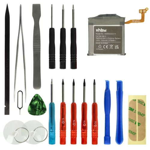 VHBW Smartwatch Battery EB-BR810ABU, EB-BR170ABY, EB-BR170ABU - 250 mAh 3.85 V Li-polymer