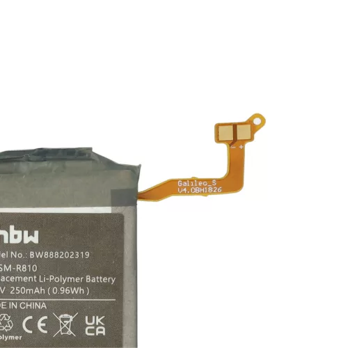 VHBW Smartwatch Battery EB-BR810ABU, EB-BR170ABY, EB-BR170ABU - 250 mAh 3.85 V Li-polymer