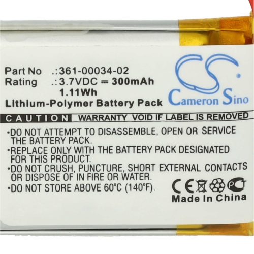 VHBW Smartwatch Akku Garmin 361-00034-02 - 300 mAh 3,7 V Li-Polymer