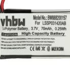 VHBW Smartwatch Battery LSSP031420AB - 70 mAh 3.7 V Li-polymer