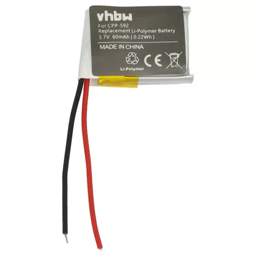 VHBW Smartwatch Akku Fitbit LSSP411415 - 60 mAh 3,7 V Li-Polymer