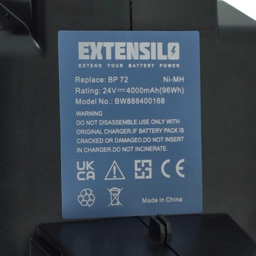 VHBW Electric Tool Battery BP72, BP60, 331530, BP40 - 4000 mAh 24 V NiMH