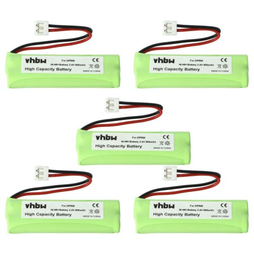 VHBW Akkumulátor GPHC05RN01, GP1010, VT50AAAALH2BMJZ - 500 mAh 2,4 V NiMH