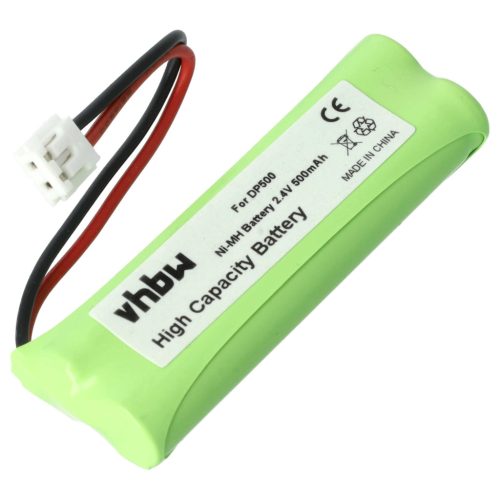 VHBW Akkumulátor GPHC05RN01, GP1010, VT50AAAALH2BMJZ - 500 mAh 2,4 V NiMH