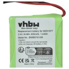 VHBW Festnetztelefon Akku GP0827, 5M702BMX, GP0748, GP0747, GP0735 - 600 mAh 2,4 V NiMH