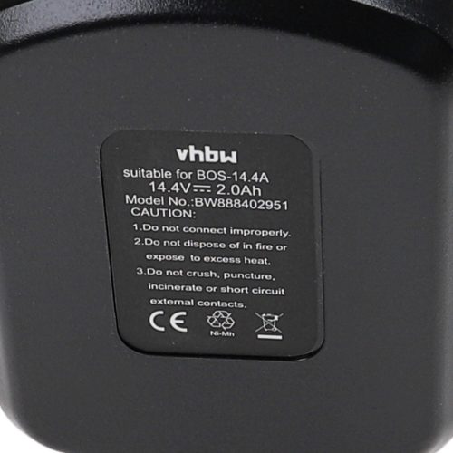 VHBW Electric Tool Battery 2 607 335 263, 1617S0004W - 2000 mAh 14.4 V NiMH