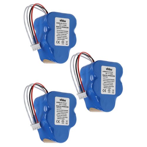 VHBW Akku 945-0005, 945-0006, 205-0001, 945-0024, LP43SC3300P5 - 3000 mAh 6 V NiMH