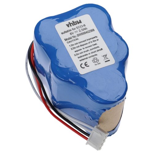 VHBW Akku 945-0005, 945-0006, 205-0001, 945-0024 - 2500 mAh 6 V NiMH