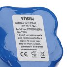 VHBW Akku Hoover 945-0005, 945-0006, 205-0001, 945-0024, LP43SC3300P5 - 2500 mAh 6 V NiMH