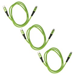   VHBW Lightning Kábel - USB C, Thunderbolt 3 Apple MacBook Apple iOS-hoz - Zöld Fekete, 100cm