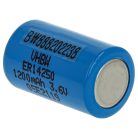 VHBW Batterie ER14250 1/2AA, 1770-XZ, 3B26, 418-0076, 60-0576-100 - 1200 mAh 3,6 V Li-SOCl2