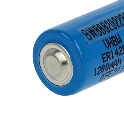 VHBW Batterie ER14250 1/2AA, 1770-XZ, 3B26, 418-0076, 60-0576-100 - 1200 mAh 3,6 V Li-SOCl2
