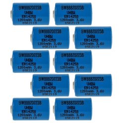   VHBW 1/2AA Akku 1770-XZ, 3B26, 418-0076, 60-0576-100 - 1200 mAh 3,6 V Li-SOCl2