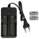 VHBW Dual Charger for CR123A Batteries - 700 mAh 3.6 V Li-Ion