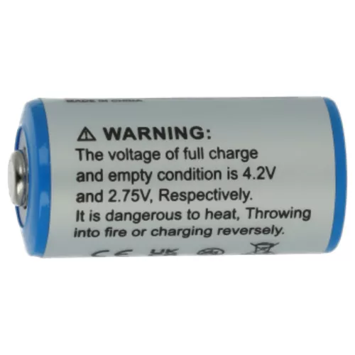 VHBW Dual Charger for CR123A Batteries - 700 mAh 3.6 V Li-Ion