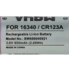 VHBW Dual Charger for CR123A Batteries - 800 mAh 3.6 V Li-Ion