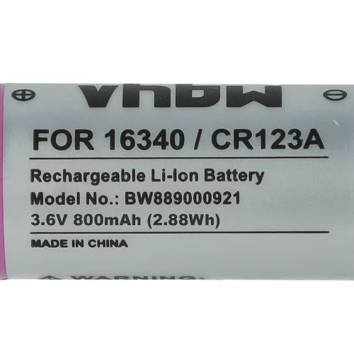 VHBW Dual Charger for CR123A Batteries - 800 mAh 3.6 V Li-Ion