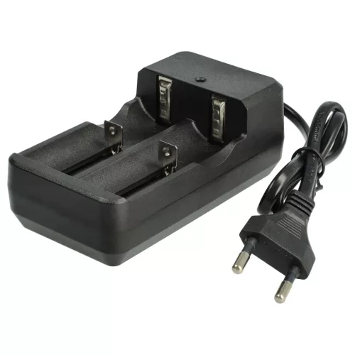 VHBW Dual Charger for CR123A Batteries - 800 mAh 3.6 V Li-Ion