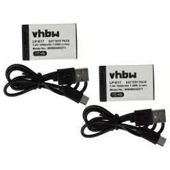 VHBW Akku Canon LP-E17 Ersatz - 1000 mAh 7,4 V Li-Ion