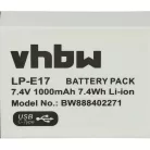 VHBW Akku Canon LP-E17 Ersatz - 1000 mAh 7,4 V Li-Ion