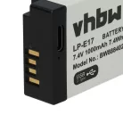 VHBW Akku Canon LP-E17 Ersatz - 1000 mAh 7,4 V Li-Ion