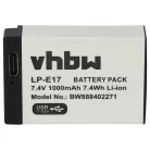 VHBW Akku Canon LP-E17 Ersatz - 1000 mAh 7,4 V Li-Ion
