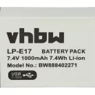 VHBW Akku Canon LP-E17 Ersatz - 1000 mAh 7,4 V Li-Ion