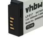 VHBW Akku Canon LP-E17 Ersatz - 1000 mAh 7,4 V Li-Ion