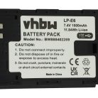 VHBW Akku Canon LP-E6 Ersatz - 1600 mAh 7,4 V Li-Ion