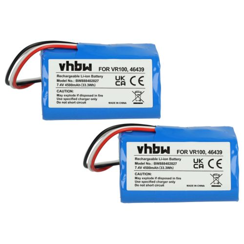 VHBW Akku Vorwerk PN46439, SCM61932, 46439 - 4500 mAh 7,4 V Li-Ion
