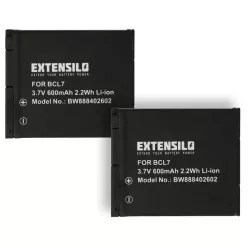   VHBW Camera Battery DMW-BCL7, DMW-BCL7E - 600 mAh 3.7 V Li-Ion