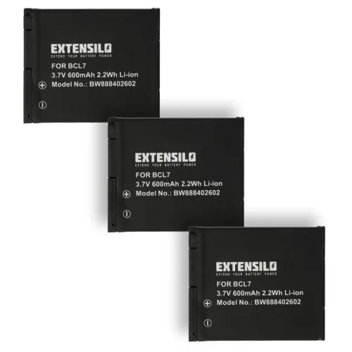 VHBW Kamera Akku DMW-BCL7, DMW-BCL7E - 600 mAh 3,7 V Li-Ion