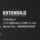 VHBW Kamera Akku DMW-BCL7, DMW-BCL7E - 600 mAh 3,7 V Li-Ion