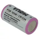 VHBW Universeller Akku 16340, DL123A, CR123R, CR17335, EL123AP, CR17345, CR123A - 800 mAh 3,6 V Li-Ion