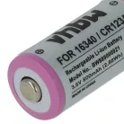 VHBW Universeller Akku 16340, DL123A, CR123R, CR17335, EL123AP, CR17345, CR123A - 800 mAh 3,6 V Li-Ion