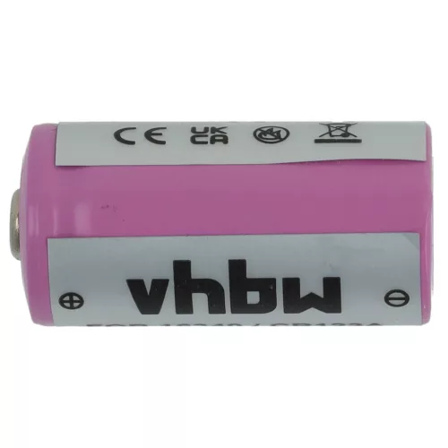 VHBW Universeller Akku 16340, DL123A, CR123R, CR17335, EL123AP, CR17345, CR123A - 800 mAh 3,6 V Li-Ion