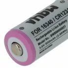 VHBW Universeller Akku 16340, DL123A, CR123R, CR17335, EL123AP, CR17345, CR123A - 800 mAh 3,6 V Li-Ion