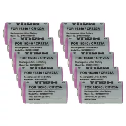   VHBW Universeller Akku 16340, DL123A, CR123R, CR17335, EL123AP, CR17345, CR123A - 800 mAh 3,6 V Li-Ion