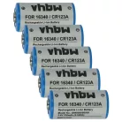 VHBW Battery 16340, DL123A, CR123R, CR17335, EL123AP, K123LA, CR17345, CR123A - 700 mAh 3.6 V Li-Ion