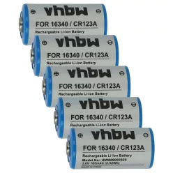   VHBW Battery 16340, DL123A, CR123R, CR17335, EL123AP, K123LA, CR17345, CR123A - 700 mAh 3.6 V Li-Ion