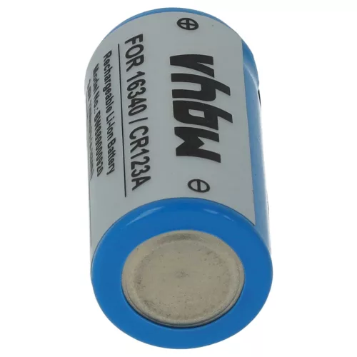 VHBW Battery 16340, DL123A, CR123R, CR17335, EL123AP, K123LA, CR17345, CR123A - 700 mAh 3.6 V Li-Ion