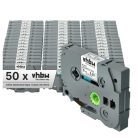 VHBW Label Tape Brother TZ-221, TZE-221 Substitute - 9 mm Black/White