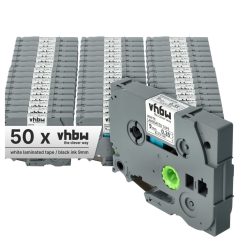   VHBW Label Tape Brother TZ-221, TZE-221 Substitute - 9 mm Black/White