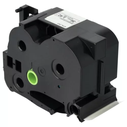 VHBW Label Tape Brother TZ-261, TZE-261 Replacement - 36 mm Black-White
