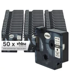 VHBW Label Tape Dymo D1, 43613 - 6 mm Black/White