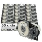 VHBW Etikettenband Casio XR-9WE1, XR-9WE - 9 mm Schwarz/Weiß