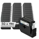 VHBW Label Tape Brother M-K231 replacement - 12 mm black-white